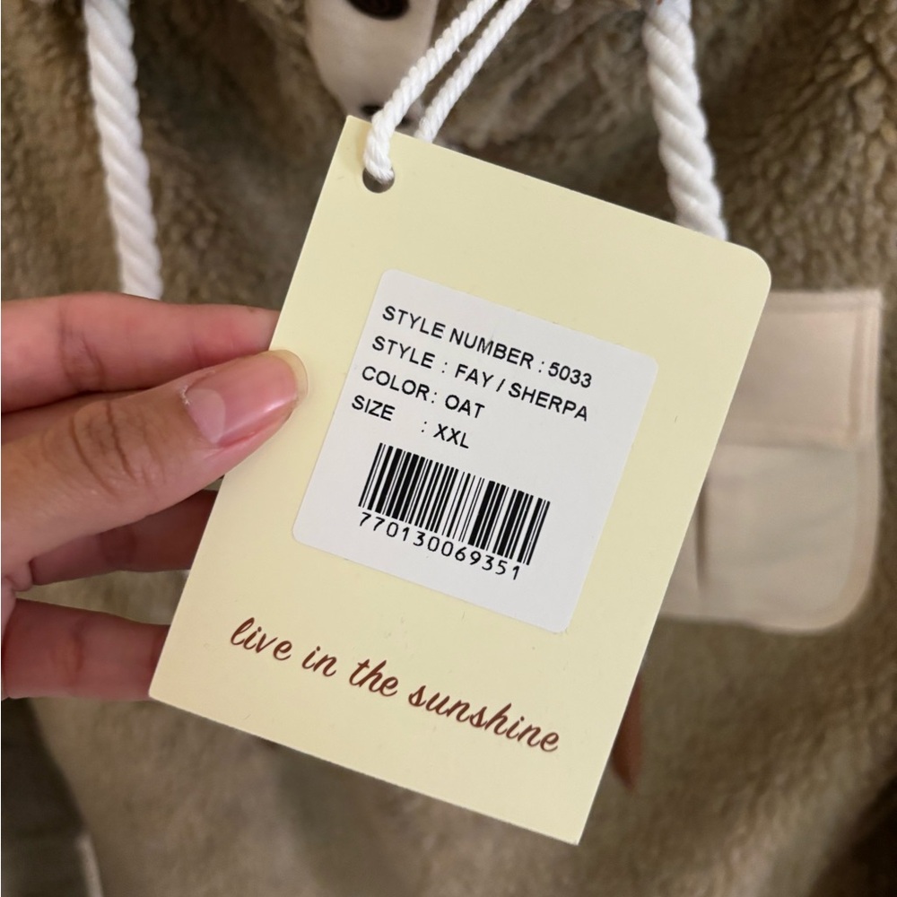 NWT Wanakome Women’s XXL Brown Sherpa Hoodie Sweatshirt Teddy - Picture 3 of 8